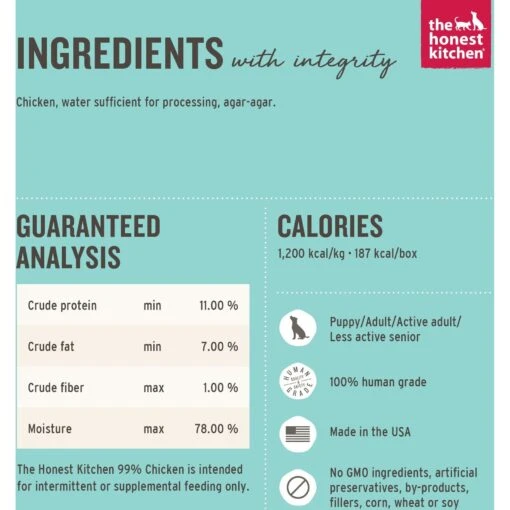 The Honest Kitchen Meal Booster 99% Beef Wet Dog Food Topper & The Honest Kitchen Meal Booster 99% Chicken Wet Dog Food Topper -Dog Supplies 609854 PT7. AC SS1800 V1660745900