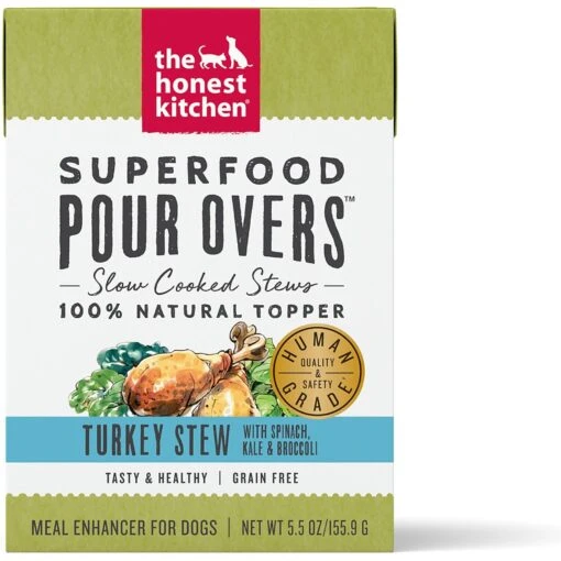 The Honest Kitchen Superfood POUR OVERS Turkey Stew With Veggies Wet Dog Food Topper & The Honest Kitchen Superfood POUR OVERS Chicken Stew With Veggies Wet Dog Food Topper -Dog Supplies 609886 PT1. AC SS1800 V1660745668