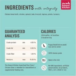 The Honest Kitchen Superfood POUR OVERS Turkey Stew With Veggies Wet Dog Food Topper & The Honest Kitchen Superfood POUR OVERS Chicken Stew With Veggies Wet Dog Food Topper -Dog Supplies 609886 PT7. AC SS1800 V1660745666