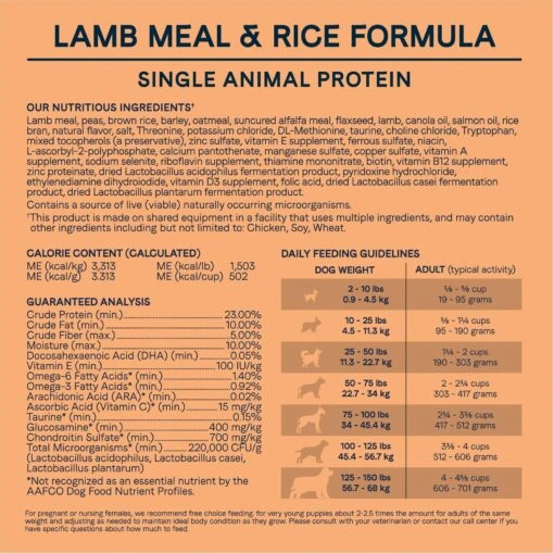 CANIDAE All Life Stages Lamb Meal & Rice Formula Dry Dog Food -Dog Supplies 62600 PT5. AC SS1800 V1694443413