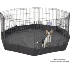 MidWest Canvas Dog Exercise Pen Base Cover Accessory, Octagonal Configuration, Black -Dog Supplies 655486 PT6. AC SS1800 V1700156094