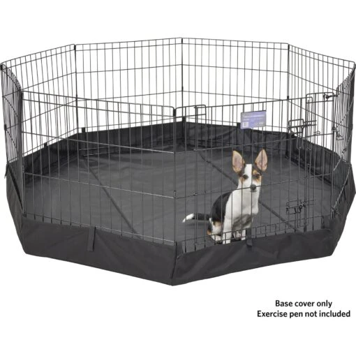 MidWest Canvas Dog Exercise Pen Base Cover Accessory, Octagonal Configuration, Black -Dog Supplies 655486 PT6. AC SS1800 V1700156094