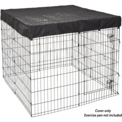 MidWest Exercise Pen Top Fabric Mesh Sunscreen Accessory, Square Configuration, Black -Dog Supplies 655502 PT7. AC SS1800 V1700156095