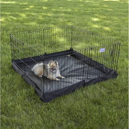 MidWest Canvas Dog Exercise Pen Base Cover Accessory, Square Configuration, Black -Dog Supplies 655518 PT2. AC SS1800 V1667597561