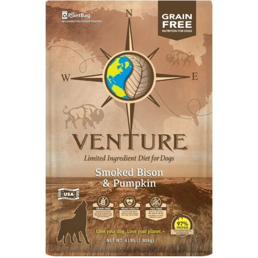 Earthborn Holistic Venture Limited Ingredient Grain-Free Smoked Bison & Pumpkin Dog Dry Food -Dog Supplies 657598 MAIN. AC SS1800 V1665504988