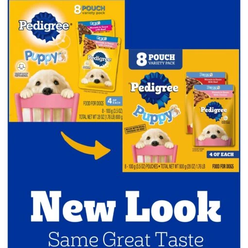 Pedigree Puppy Variety Pack Morsels In Sauce With Beef & Chicken Wet Dog Food Pouches -Dog Supplies 659758 PT1. AC SS1800 V1665781903