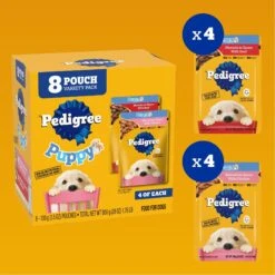 Pedigree Puppy Variety Pack Morsels In Sauce With Beef & Chicken Wet Dog Food Pouches -Dog Supplies 659758 PT3. AC SS1800 V1665781051