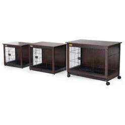 Coziwow Furniture Style Dog Crate With Removable Tray, Walnut -Dog Supplies 661310 PT8. AC SS1800 V1669094468