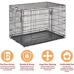 MidWest LifeStages Double Door Collapsible Wire Dog Crate -Dog Supplies 66304 PT6. AC SS1800 V1647555091