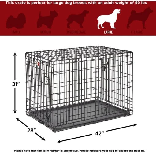 MidWest LifeStages Double Door Collapsible Wire Dog Crate -Dog Supplies 66304 PT7. AC SS1800 V1647555837