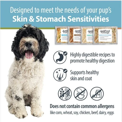 JustFoodForDogs Sensitive Skin & Stomach Variety Pack Human-Grade Fresh Whole Dog Food -Dog Supplies 663390 PT3. AC SS1800 V1665438318