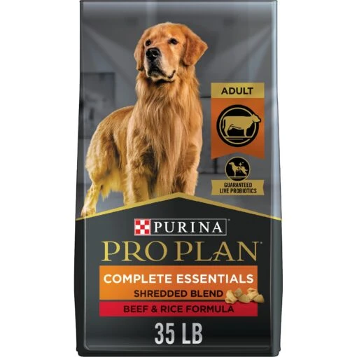 Purina Pro Plan Adult Shredded Blend Beef & Rice Formula Dry Dog Food -Dog Supplies 67508 MAIN. AC SS1800 V1649112996