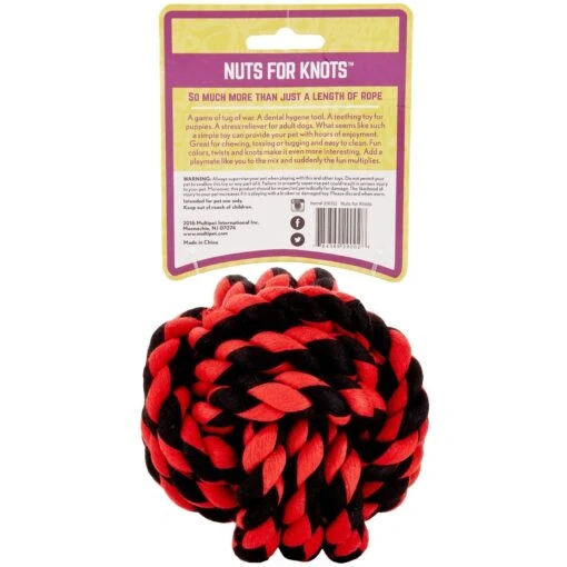 Multipet Nuts For Knots Ball Dog Toy, Color Varies -Dog Supplies 68144 PT2. AC SS1800 V1530911463