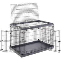 Ferplast Superior Hybrid ECO Dog Crate & Playpen, Gray -Dog Supplies 688502 PT2. AC SS1800 V1667598762