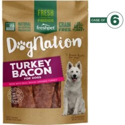 Freshpet Vital Chicken, Beef, Salmon & Egg Recipe Grain-Free Fresh Dog Food & Freshpet Dognation Turkey Bacon Grain-Free Fresh Dog Treats, 3-oz Bag, Case Of 6 -Dog Supplies 693190 PT5. AC SS1800 V1668628282