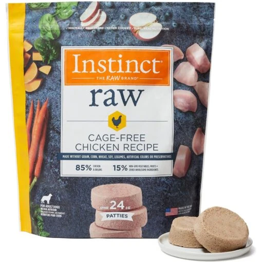 Instinct Frozen Raw Patties Grain-Free Cage-Free Chicken Recipe Dog Food -Dog Supplies 693726 MAIN. AC SS1800 V1667321888