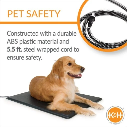 K&H Pet Products Original Lectro-Kennel Outdoor Heated Dog Pad With Cover -Dog Supplies 69506 PT2. AC SS1800 V1613068659