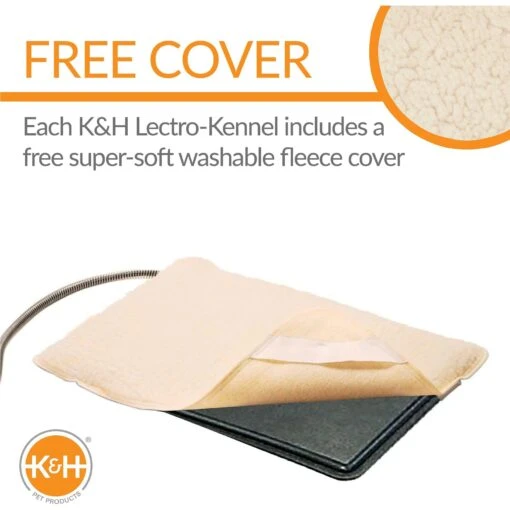 K&H Pet Products Original Lectro-Kennel Outdoor Heated Dog Pad With Cover -Dog Supplies 69506 PT3. AC SS1800 V1643398505