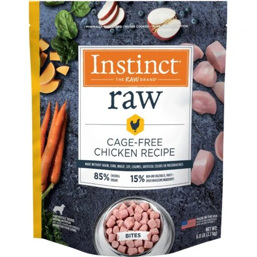 Instinct Frozen Raw Bites Grain-Free Cage-Free Chicken Recipe Dog Food + 2 Items -Dog Supplies 696566 PT1. AC SS1800 V1668109536