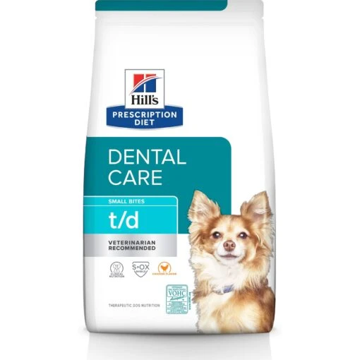 Hill's Prescription Diet T/d Dental Care Small Bites Chicken Flavor Dry Dog Food -Dog Supplies 69792 MAIN. AC SS1800 V1687976322