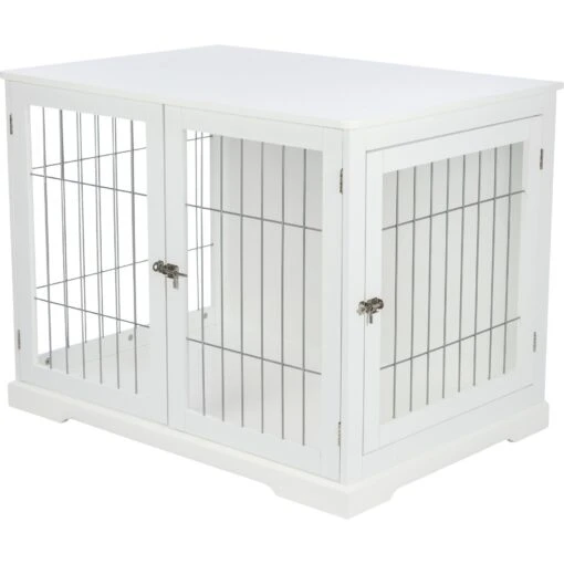 TRIXIE Wood & Wire Furniture Side Table Pet Crate, Large -Dog Supplies 701486 MAIN. AC SS1800 V1668544387