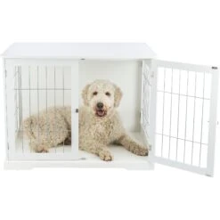 TRIXIE Wood & Wire Furniture Side Table Pet Crate, Large -Dog Supplies 701486 PT2. AC SS1800 V1668550640