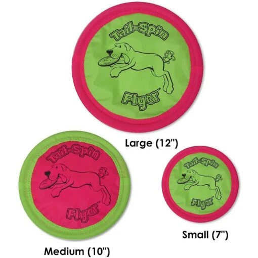 Booda Soft Bite Tail Spin Flyer Flying Disc Dog Toy, Color Varies -Dog Supplies 70599 PT2. AC SS1800 V1534452141