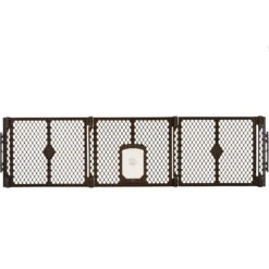 MyPet Extra Wide Cat & Dog Gate With Pet Door, Brown -Dog Supplies 711758 PT2. AC SS1800 V1670434186