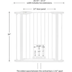 MyPet Tall & Wide Walk Thru Easypass Cat & Dog Gate, White -Dog Supplies 711774 PT7. AC SS1800 V1670436801