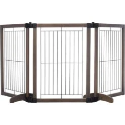 MyPet Extra Wide Versa-Lock Freestanding Cat & Dog Gate, Woodtone -Dog Supplies 711838 PT5. AC SS1800 V1670437222