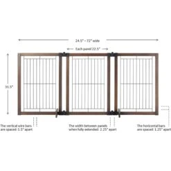 MyPet Extra Wide Versa-Lock Freestanding Cat & Dog Gate, Woodtone -Dog Supplies 711838 PT7. AC SS1800 V1670434247