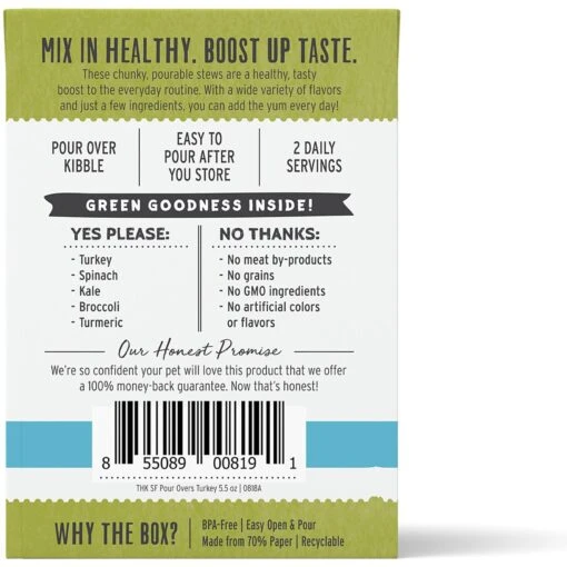 The Honest Kitchen Bone Broth POUR OVERS Beef Stew Wet Dog Food Topper & The Honest Kitchen Superfood POUR OVERS Turkey Stew With Veggies Wet Dog Food Topper -Dog Supplies 715774 PT6. AC SS1800 V1669738440