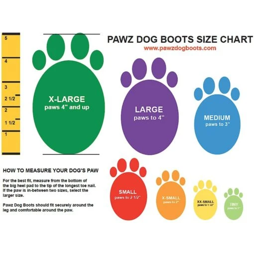 Pawz Waterproof Dog Boots, Black -Dog Supplies 71806 PT1. AC SS1800 V1536077387