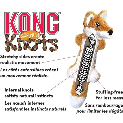 KONG Scrunch Knots Raccoon Dog Toy -Dog Supplies 71943 PT3. AC SS1800 V1603166902