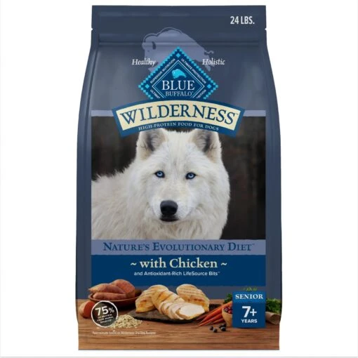 Blue Buffalo Wilderness Senior High Protein Natural Chicken & Wholesome Grains Dry Dog Food -Dog Supplies 735454 MAIN. AC SS1800 V1694547152