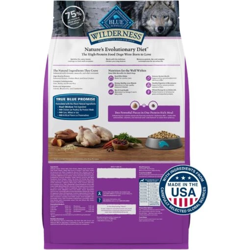 Blue Buffalo Wilderness Adult Small Bite High Protein Natural Chicken & Wholesome Grains Dry Dog Food -Dog Supplies 735670 PT1. AC SS1800 V1694547154