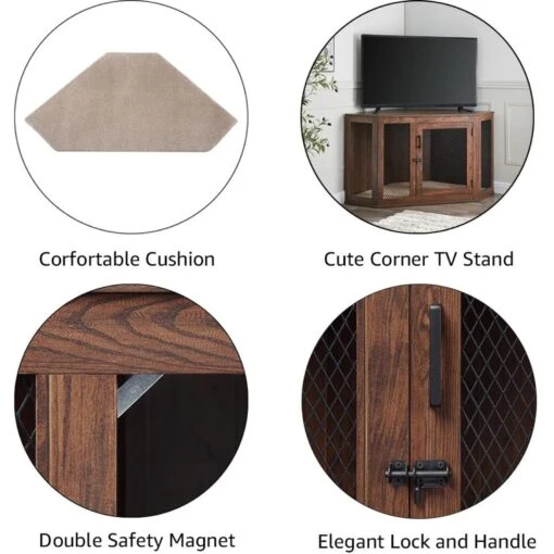 Unipaws Furniture Style Corner Dog Crate -Dog Supplies 739486 PT3. AC SS1800 V1672161753