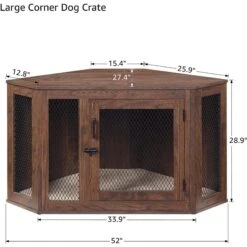 Unipaws Furniture Style Corner Dog Crate -Dog Supplies 739486 PT4. AC SS1800 V1672161749