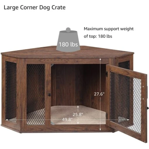 Unipaws Furniture Style Corner Dog Crate -Dog Supplies 739486 PT5. AC SS1800 V1672161746