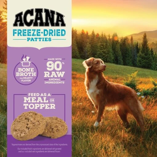 ACANA Duck Recipe Patties Grain-Free Freeze-Dried Dog Food & Topper, 14-oz Bag -Dog Supplies 741142 PT5. AC SS1800 V1688669109