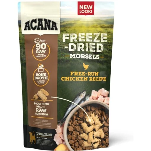 ACANA Chicken Recipe Morsels Grain-Free Freeze-Dried Dog Food & Topper, 8-oz Bag -Dog Supplies 741158 MAIN. AC SS1800 V1701881107