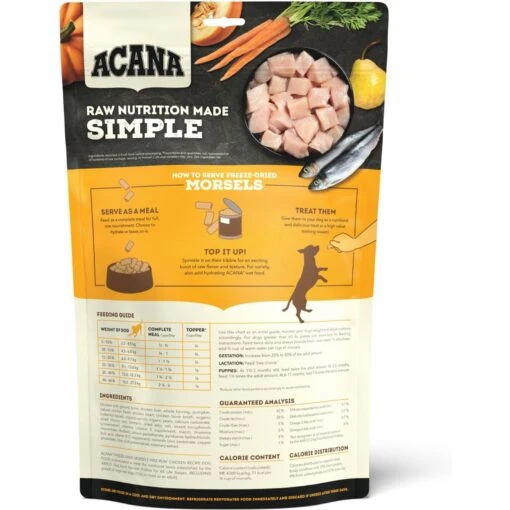 ACANA Chicken Recipe Morsels Grain-Free Freeze-Dried Dog Food & Topper, 8-oz Bag -Dog Supplies 741158 PT2. AC SS1800 V1701881596