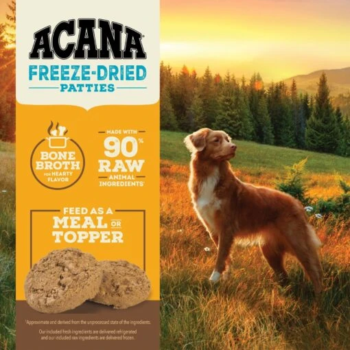 ACANA Chicken Recipe Patties Grain-Free Freeze-Dried Dog Food & Topper, 14-oz Bag -Dog Supplies 741174 PT5. AC SS1800 V1688668626