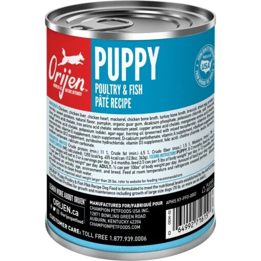 ORIJEN Puppy Recipe Poultry & Fish Pate Grain-Free Wet Dog Food -Dog Supplies 741398 PT2. AC SS1800 V1682084979