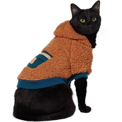 Frisco Wubby Textured Fleece Dog & Cat Hoodie W/ Pocket -Dog Supplies 742510 PT2. AC SS1800 V1692203513