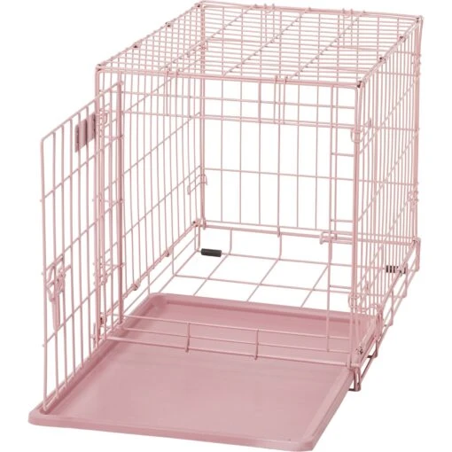 MidWest ICrate Single Door Collapsible Wire Dog Crate, Pink, 24 Inch -Dog Supplies 74290 PT7. AC SS1800 V1562173060