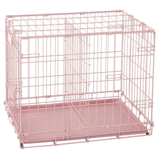 MidWest ICrate Single Door Collapsible Wire Dog Crate, Pink, 24 Inch -Dog Supplies 74290 PT8. AC SS1800 V1562173064