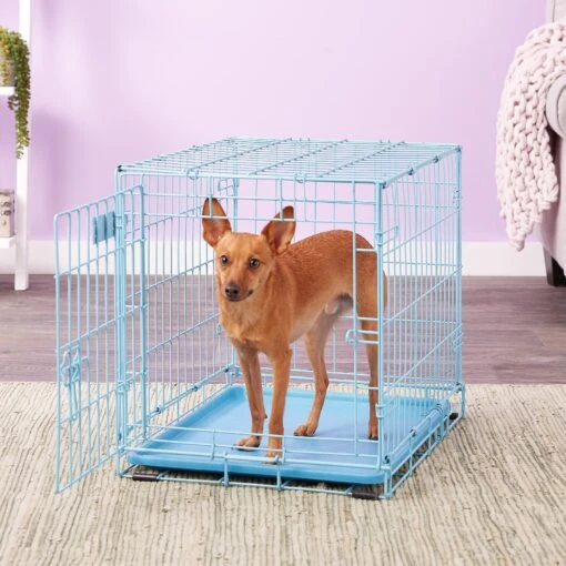 MidWest ICrate Single Door Collapsible Wire Dog Crate, Blue -Dog Supplies 74292 MAIN. AC SS1800 V1569015254