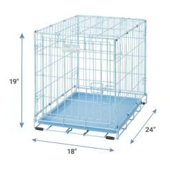 MidWest ICrate Single Door Collapsible Wire Dog Crate, Blue -Dog Supplies 74292 PT2. AC SS1800 V1566319937