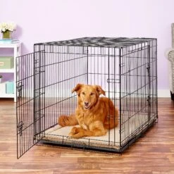 MidWest Quiet Time Deluxe Micro Terry Dog Crate Mat -Dog Supplies 74357 PT2. AC SS1800 V1542225170